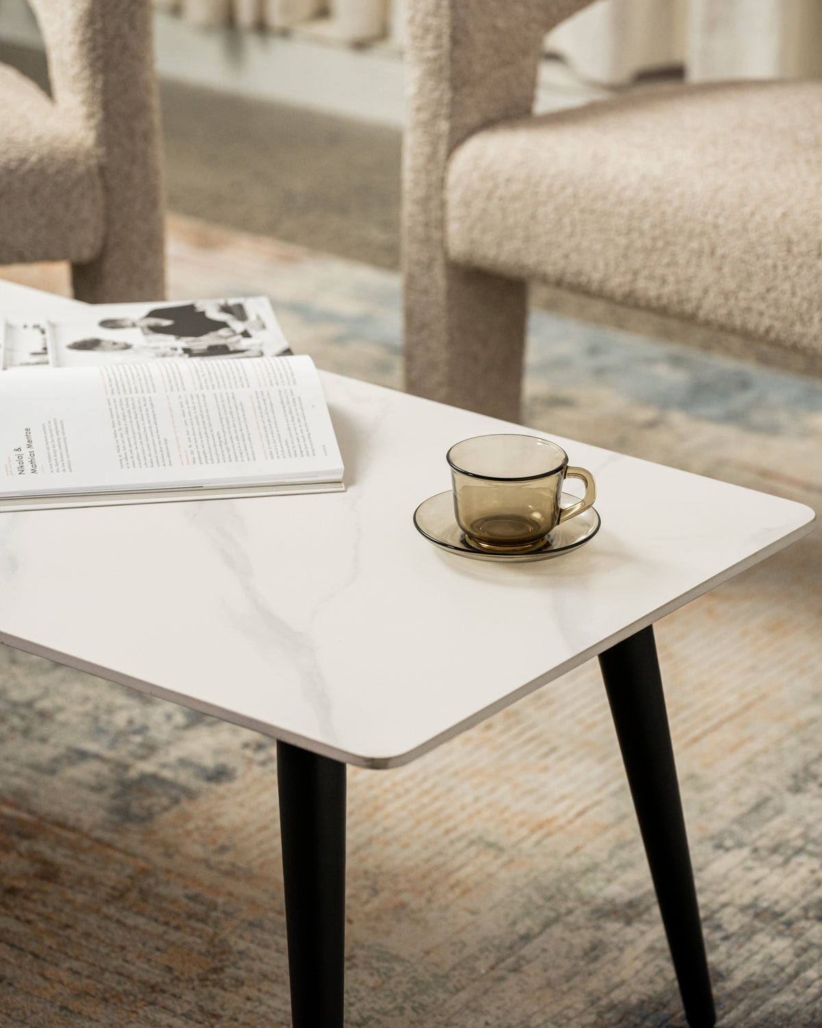 Bentley Coffee Table Snow White Ceramic
