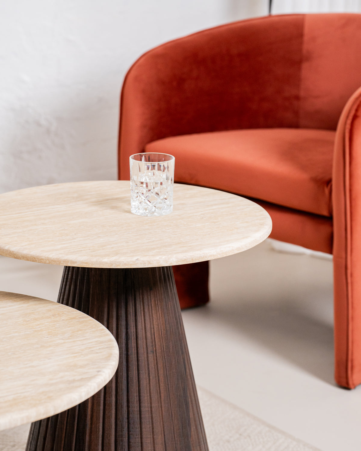 Crete Side Table Travertine