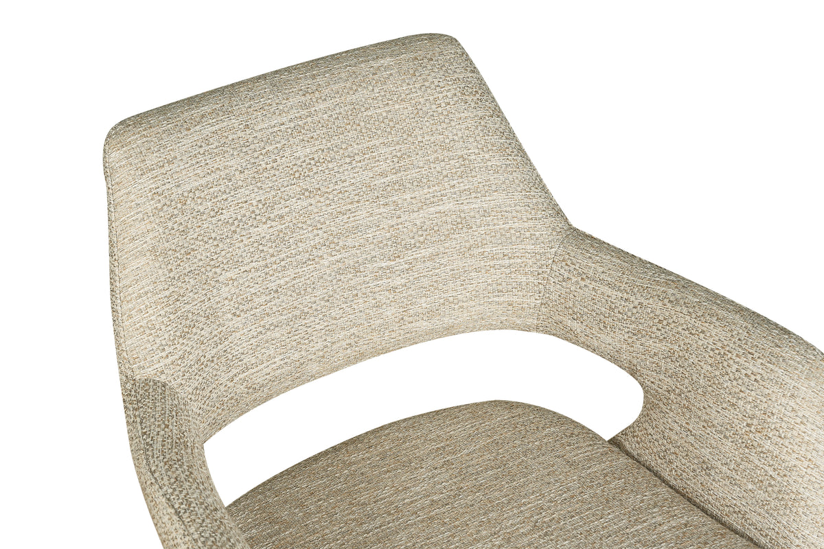 Leto Dining Chair Oatmeal Tweed/ Oak (Set of 2)