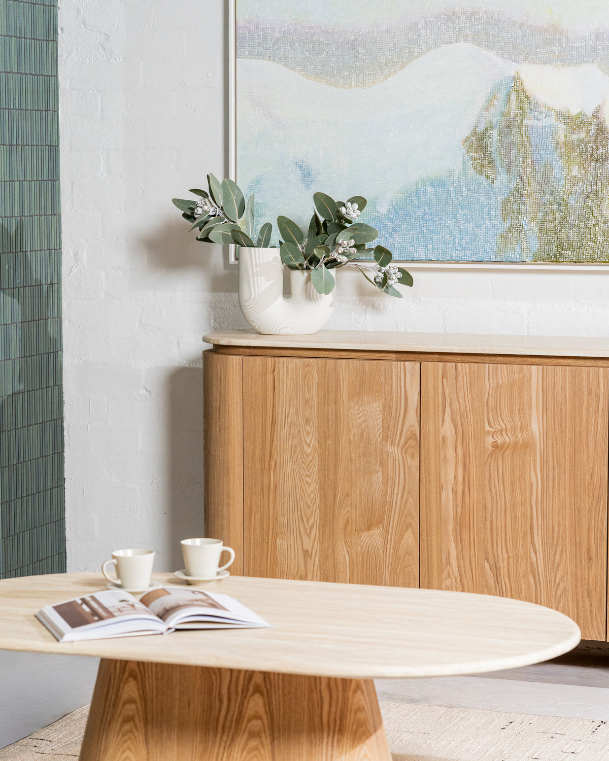 Waverley Buffet White Travertine
