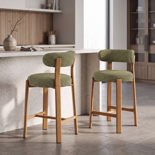 Avila Bar Stool Olive/ Natural (Set of 2)