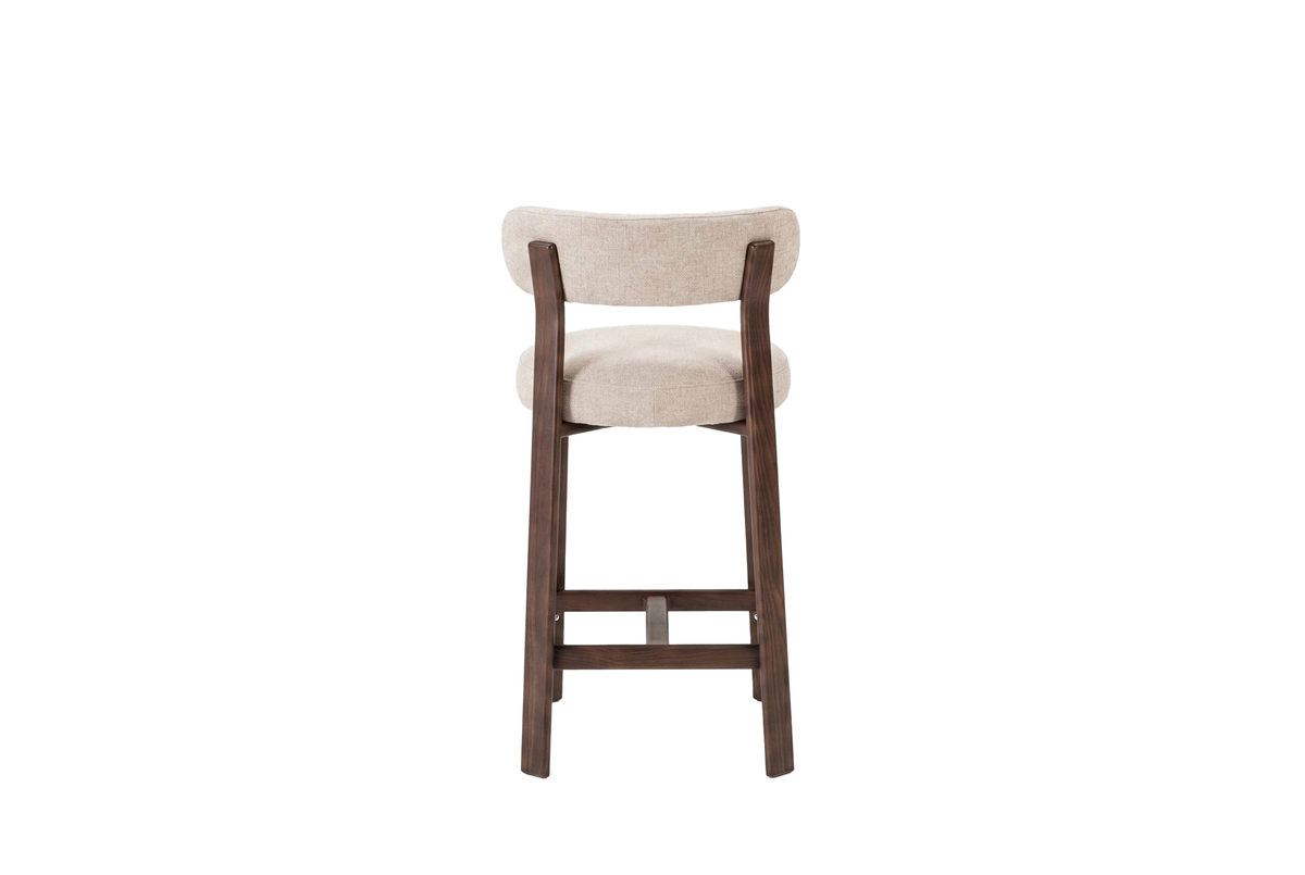 Avila Bar Stool Beige/ Walnut (Set of 2)