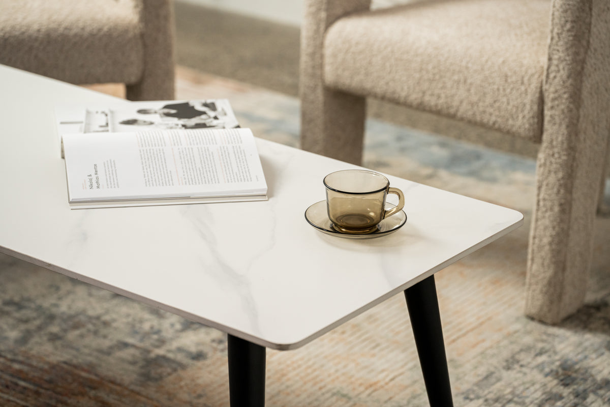 Bentley Coffee Table Snow White Ceramic