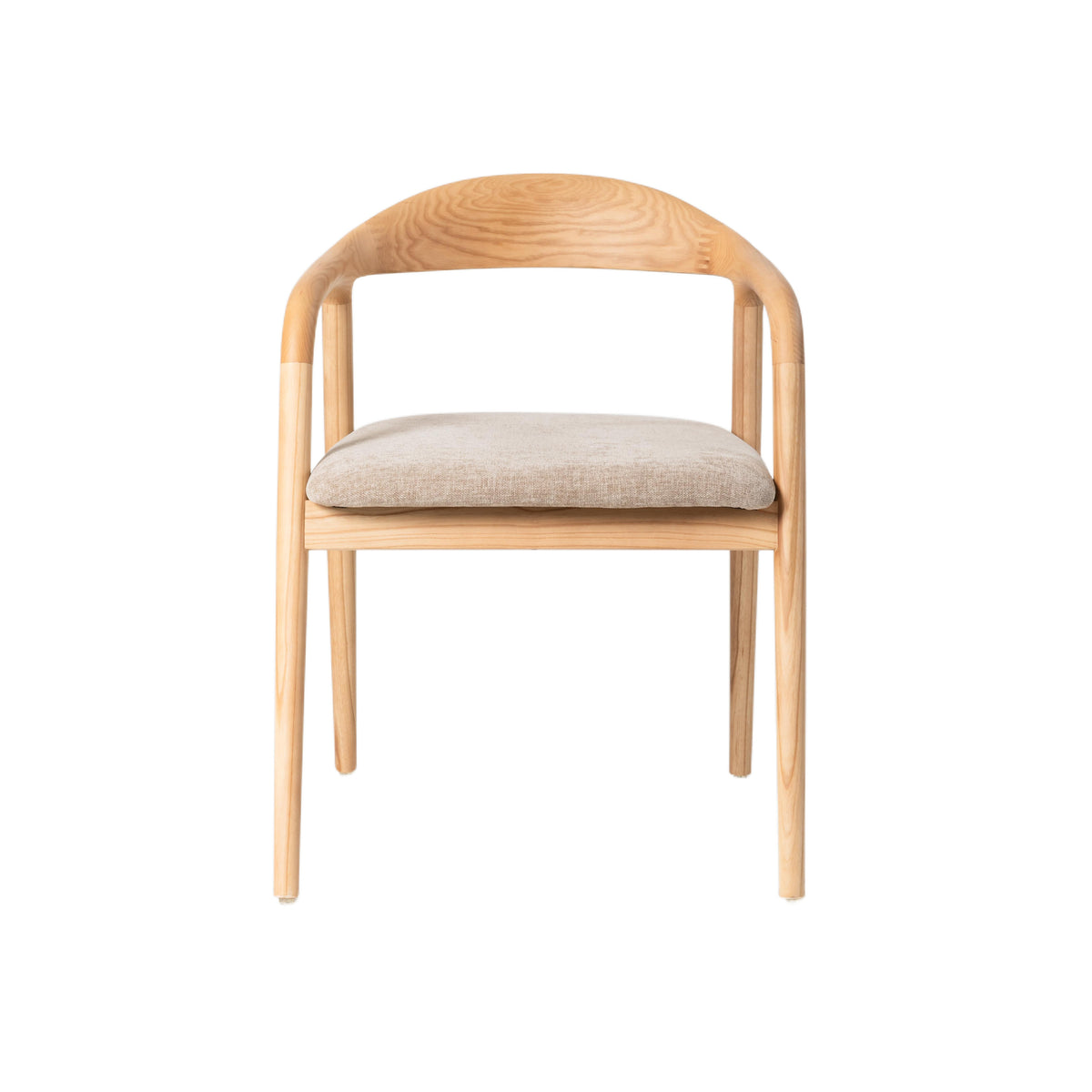 Bosino Dining Chair Natural Oak/ Beige (Set of 2)