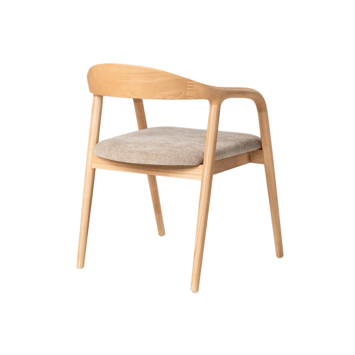 Bosino Dining Chair Natural Oak/ Beige (Set of 2)