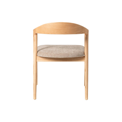Bosino Dining Chair Natural Oak/ Beige (Set of 2)