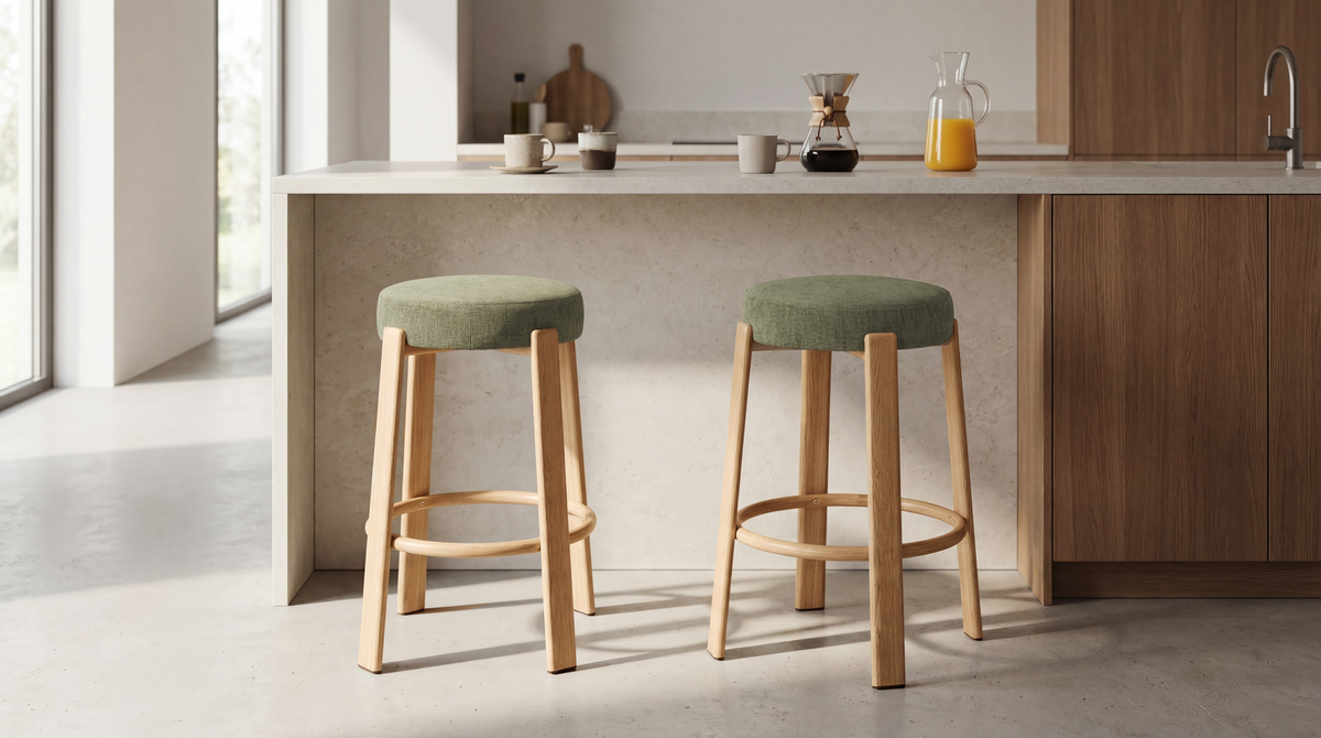 Bergen Bar Stool Forest / Natural (Set of 2)