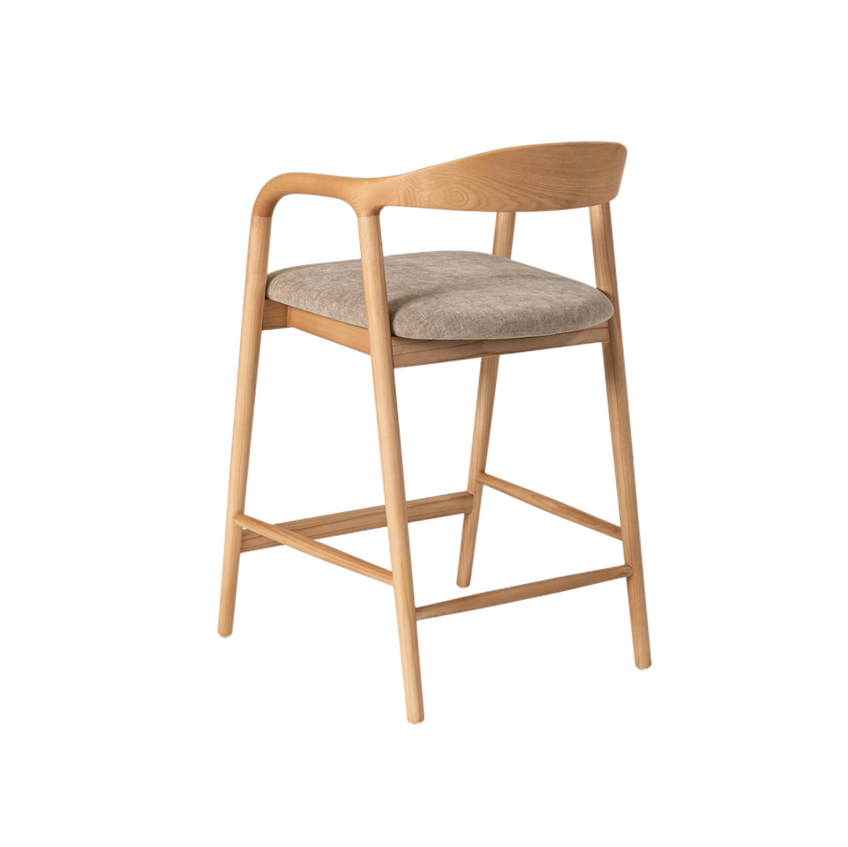Carvo Bar Stool Natural Oak/ Beige