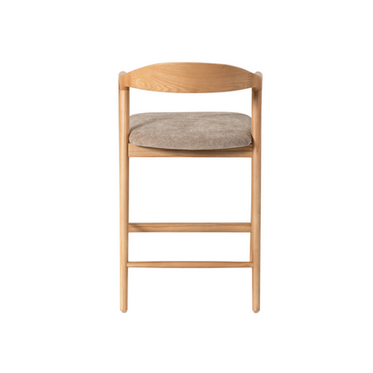 Carvo Bar Stool Natural Oak/ Beige
