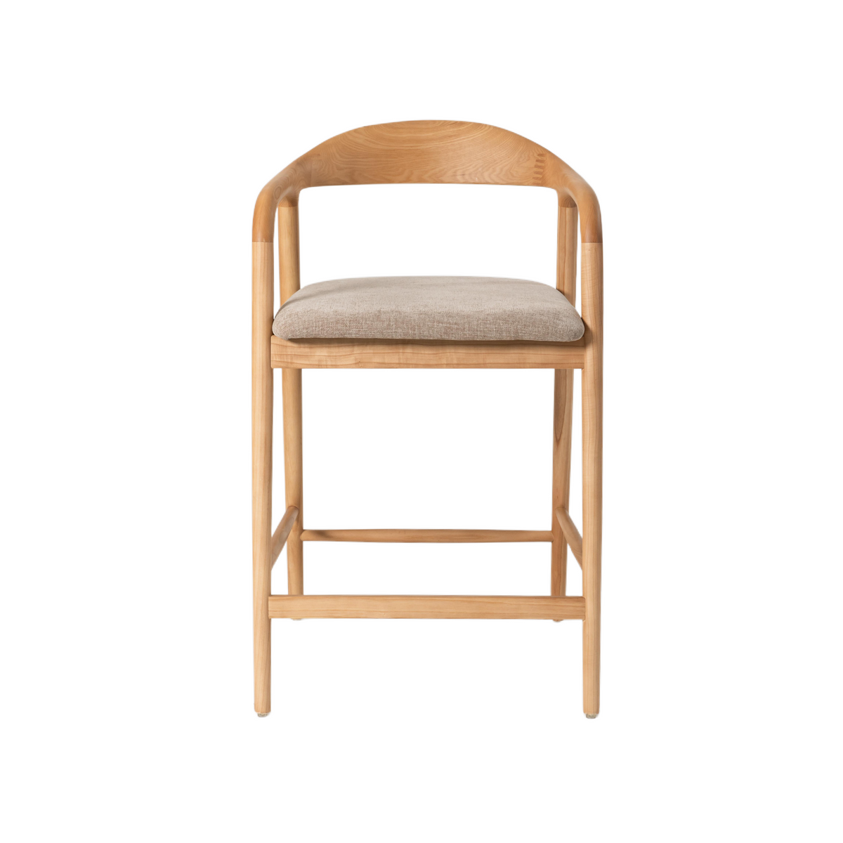 Carvo Bar Stool Natural Oak/ Beige