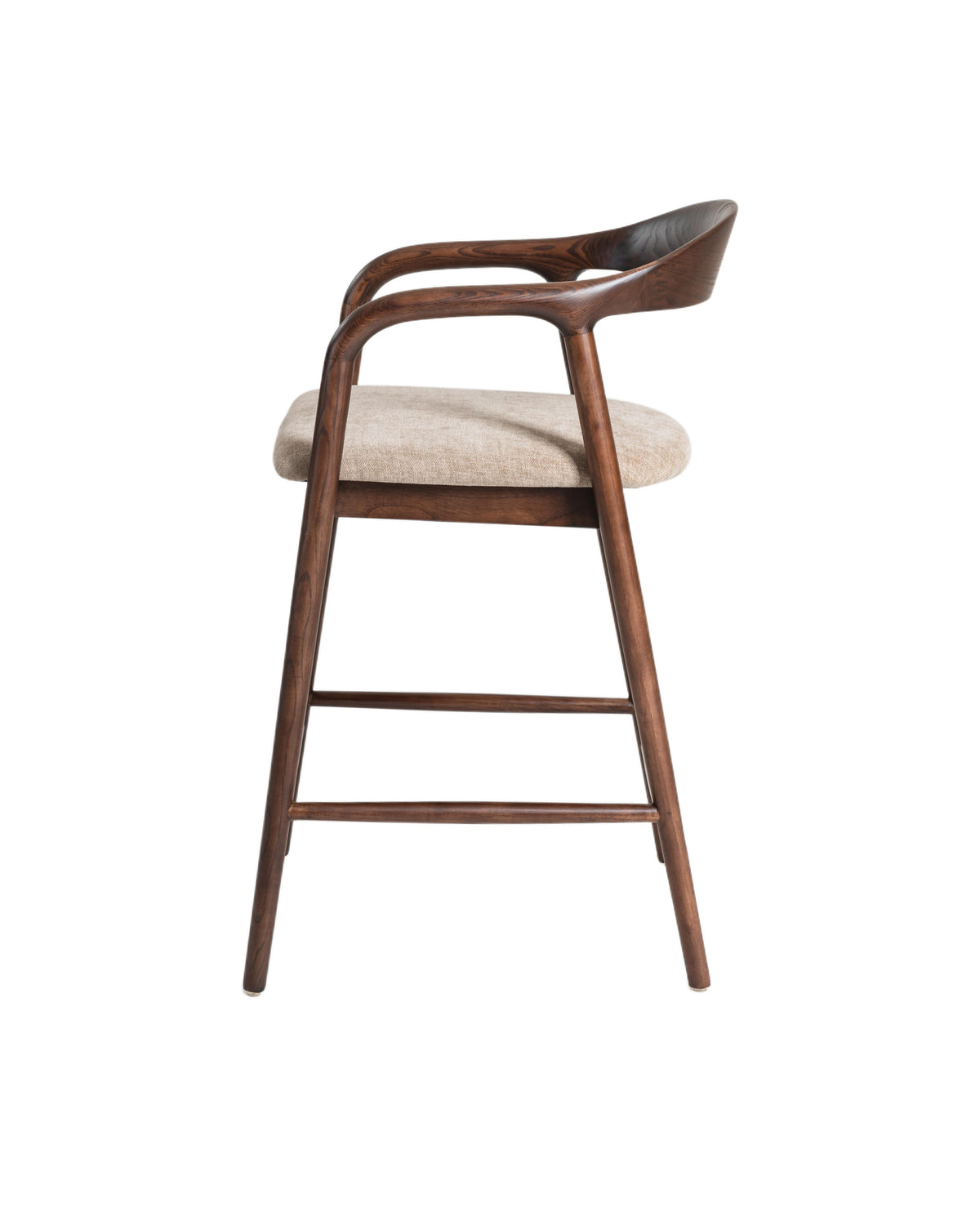 Carvo Bar Stool Dark Walnut/ Beige