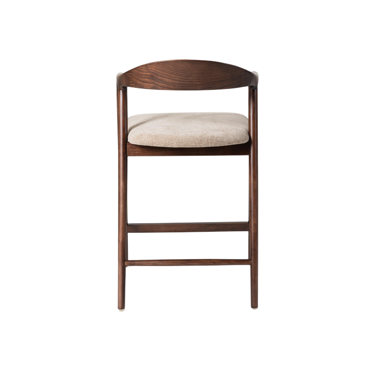 Carvo Bar Stool Dark Walnut/ Beige