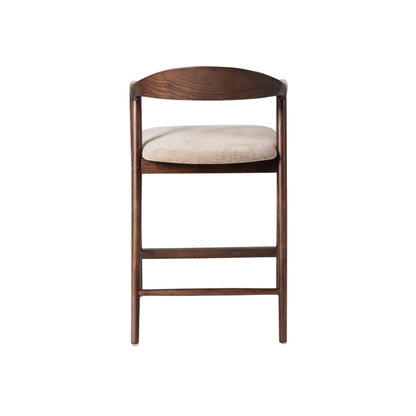 Carvo Bar Stool Dark Walnut/ Beige