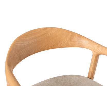 Carvo Bar Stool Natural Oak/ Beige