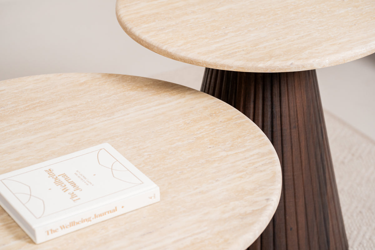 Crete Side Table Travertine