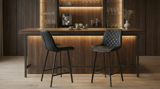 Flynn Bar Stool Black (Set of 2)