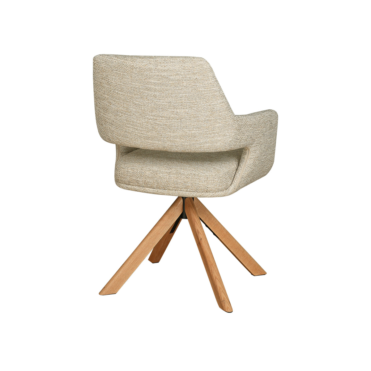 Leto Dining Chair Oatmeal Tweed/ Oak (Set of 2)