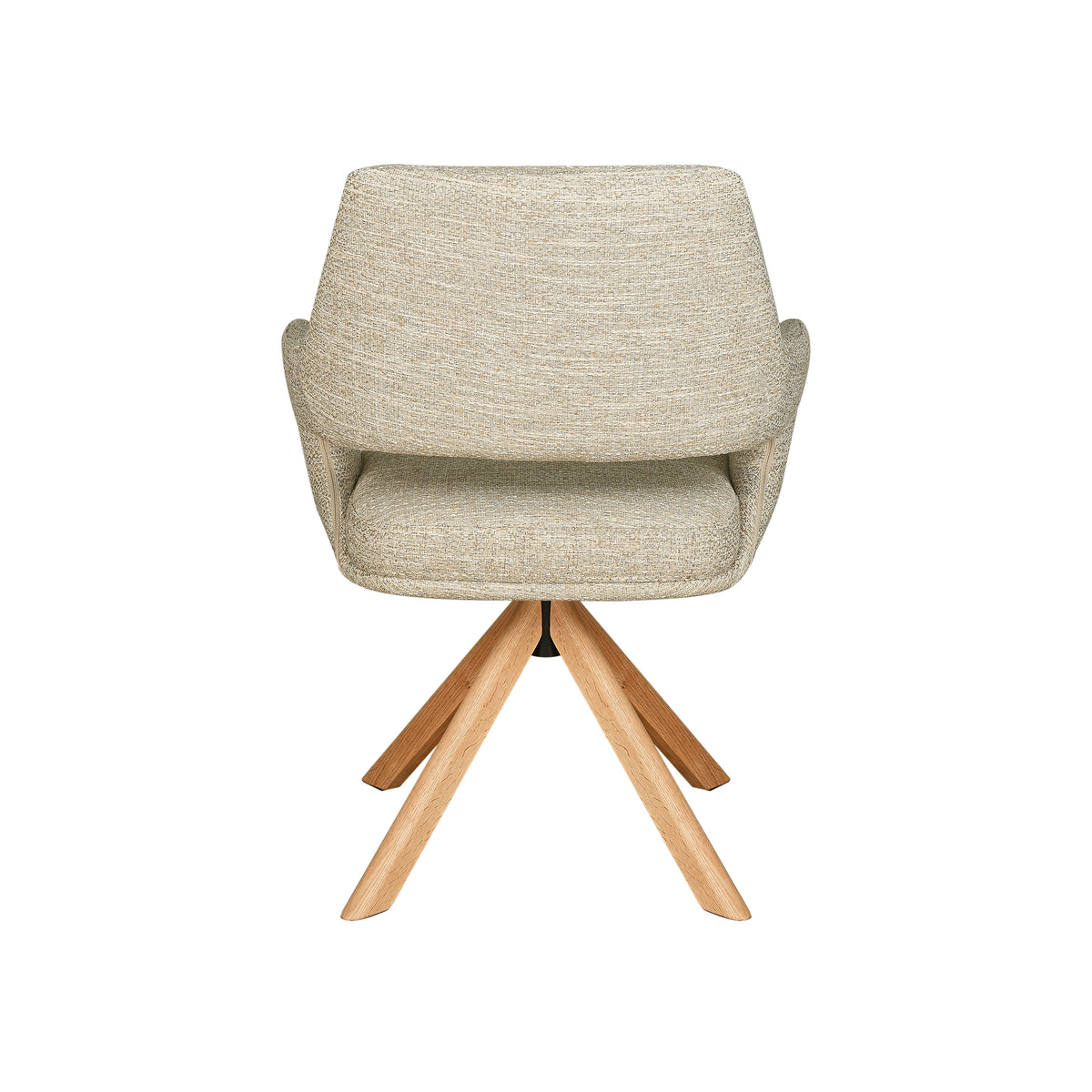 Leto Dining Chair Oatmeal Tweed/ Oak (Set of 2)