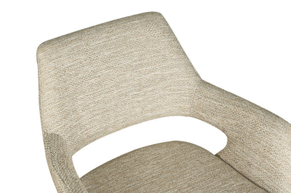 Leto Dining Chair Oatmeal Tweed/ Oak (Set of 2)