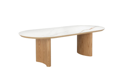 Lucerne Dining Table Natural With Ceramic