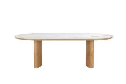 Lucerne Dining Table Natural With Ceramic