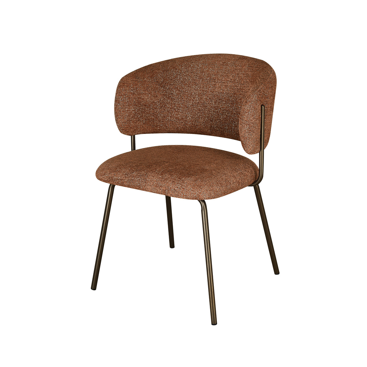 Lumi Dining Chair Cayenne Tweed/ Matte Bronze (Set of 2)