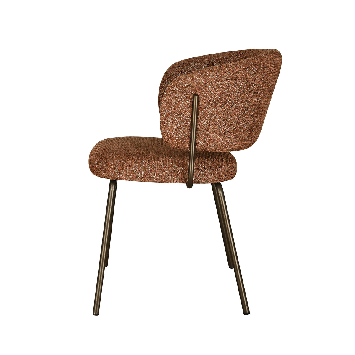 Lumi Dining Chair Cayenne Tweed/ Matte Bronze (Set of 2)