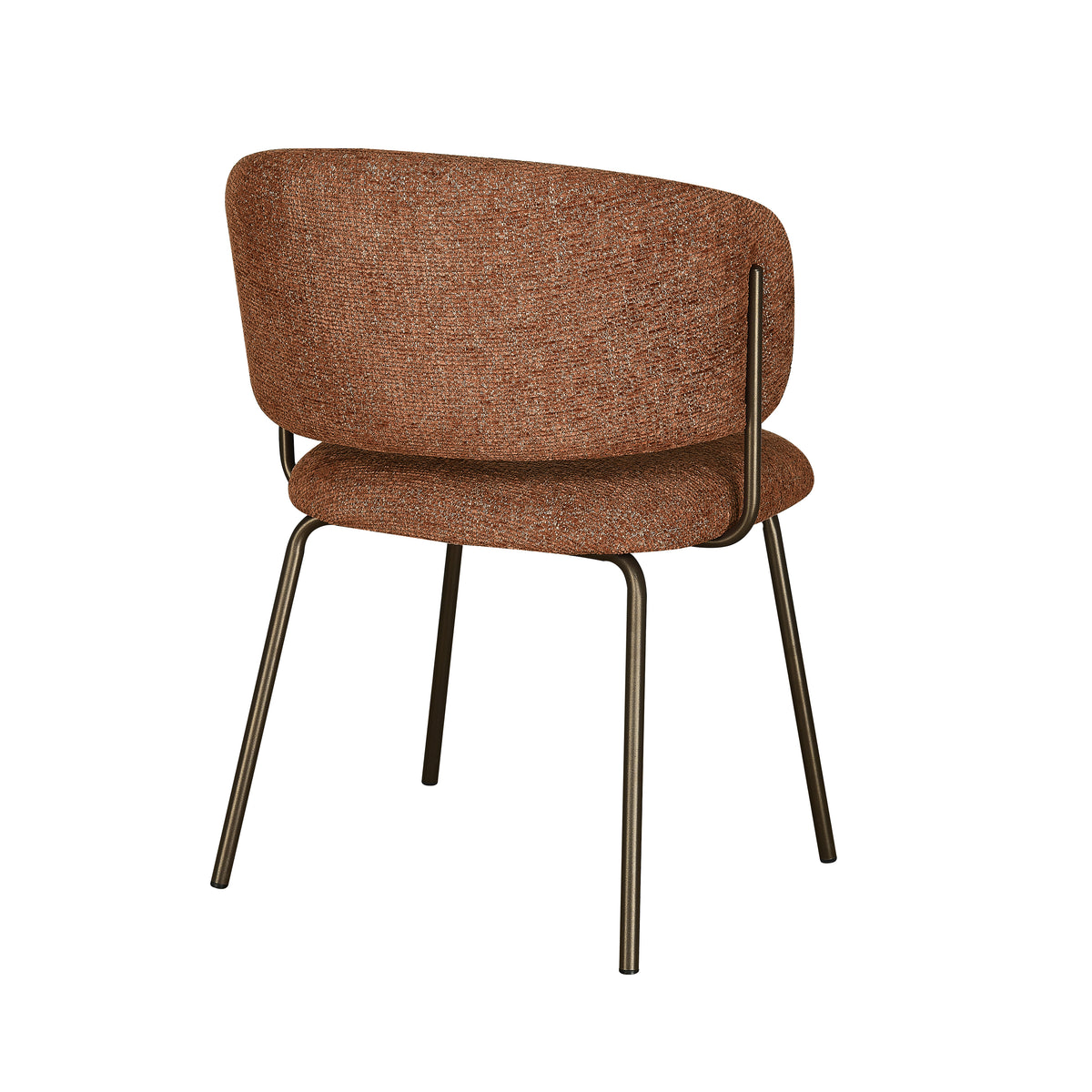 Lumi Dining Chair Cayenne Tweed/ Matte Bronze (Set of 2)