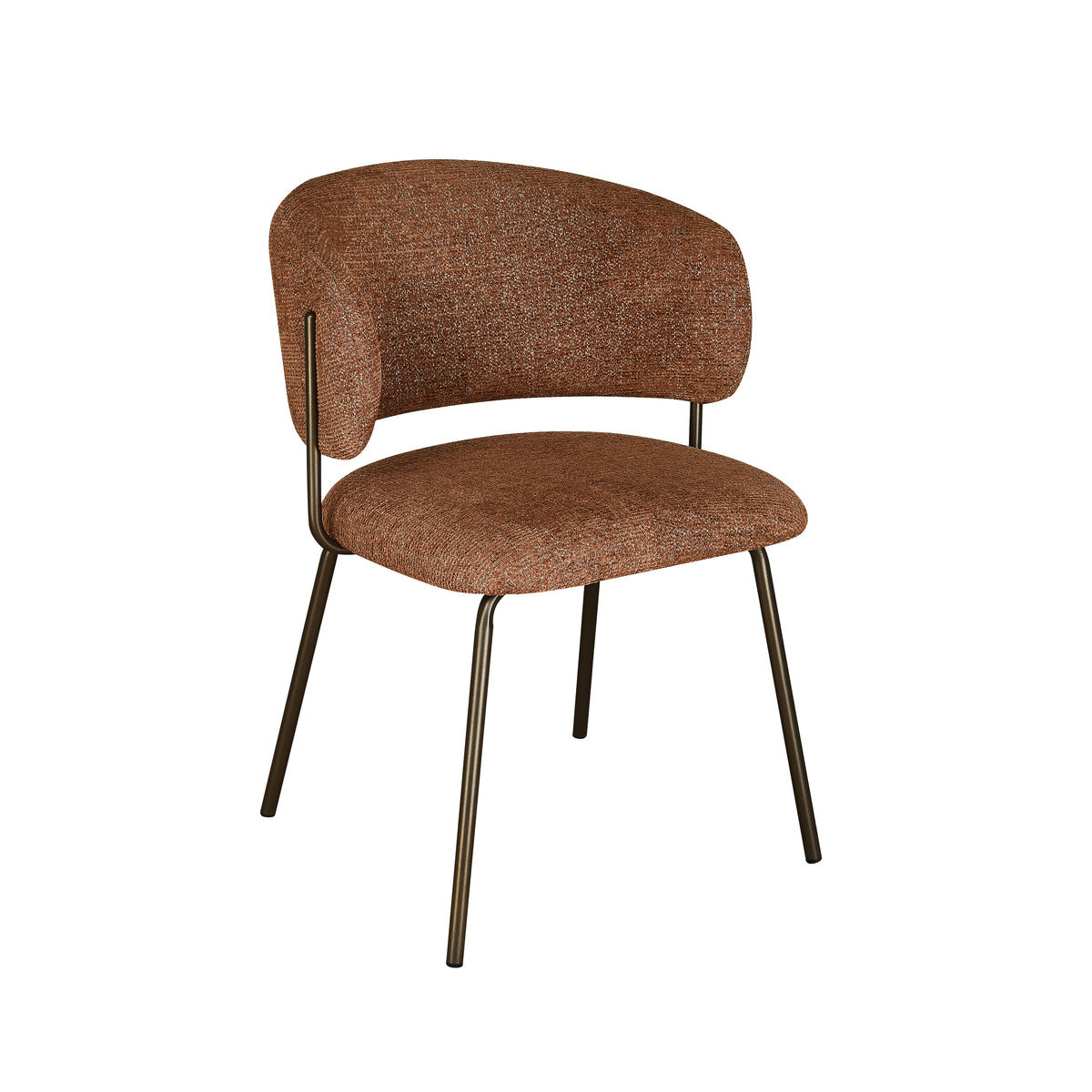 Lumi Dining Chair Cayenne Tweed/ Matte Bronze (Set of 2)