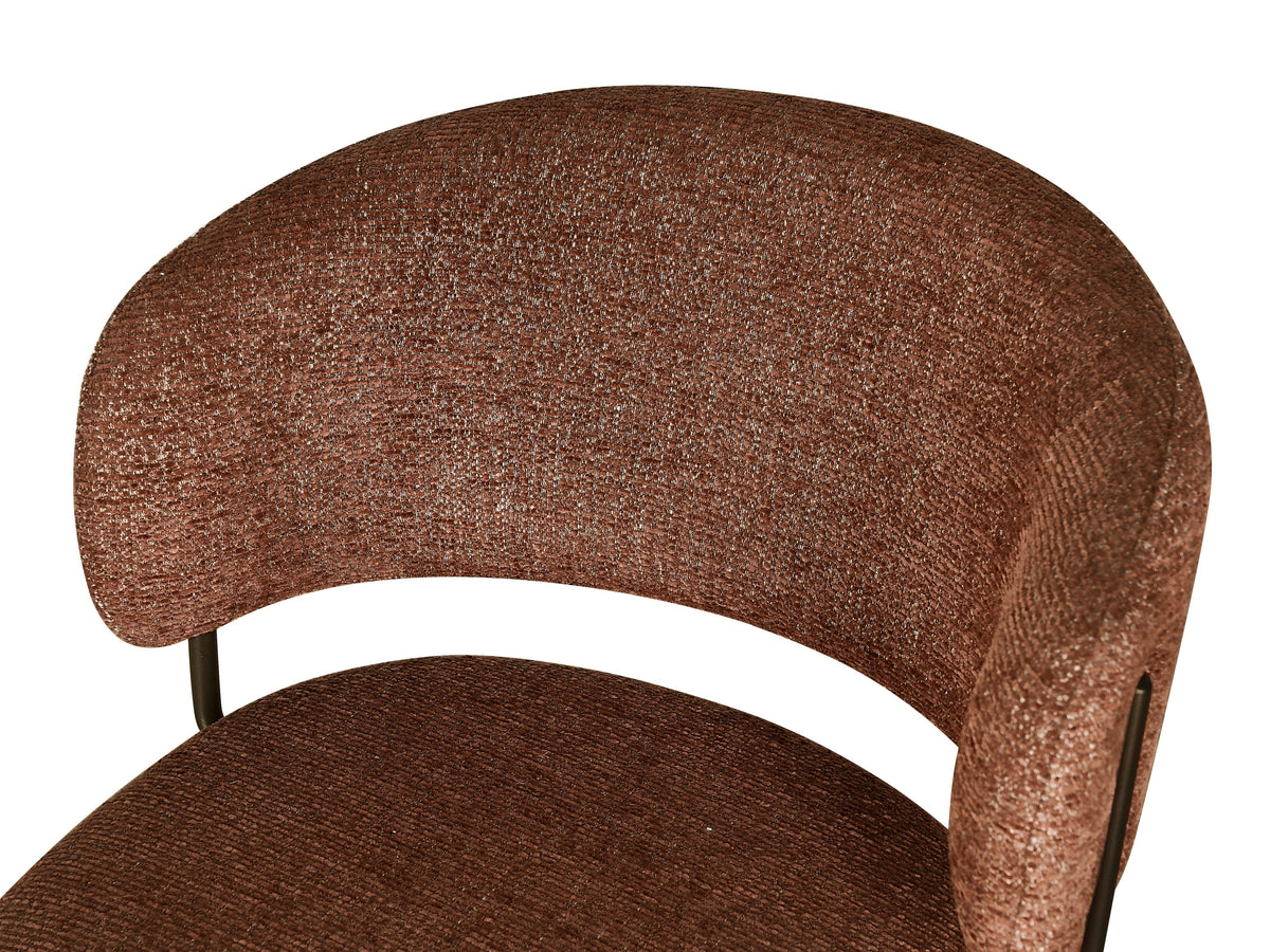 Lumi Dining Chair Cayenne Tweed/ Matte Bronze (Set of 2)