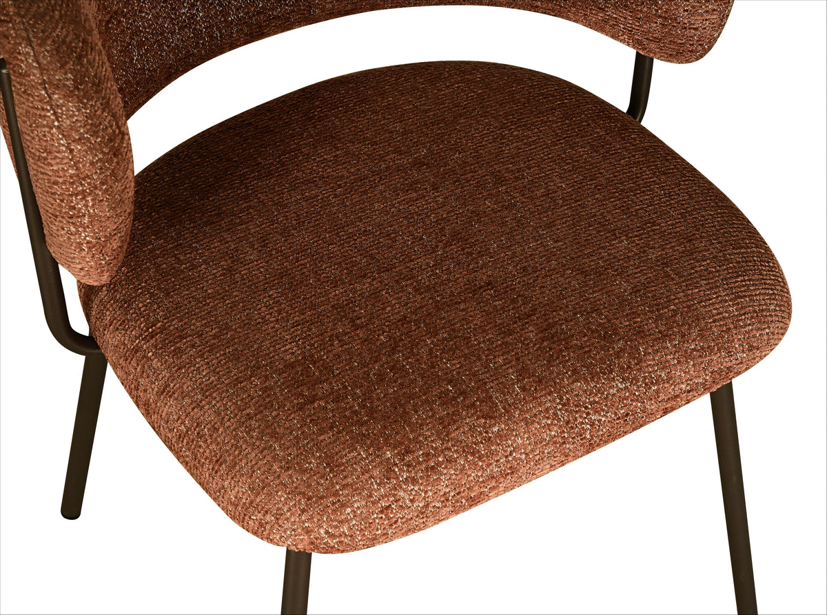 Lumi Dining Chair Cayenne Tweed/ Matte Bronze (Set of 2)
