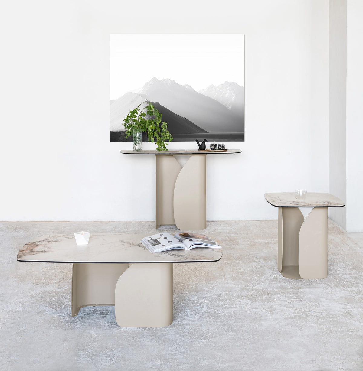 Messina Coffee Table Milan White Marble