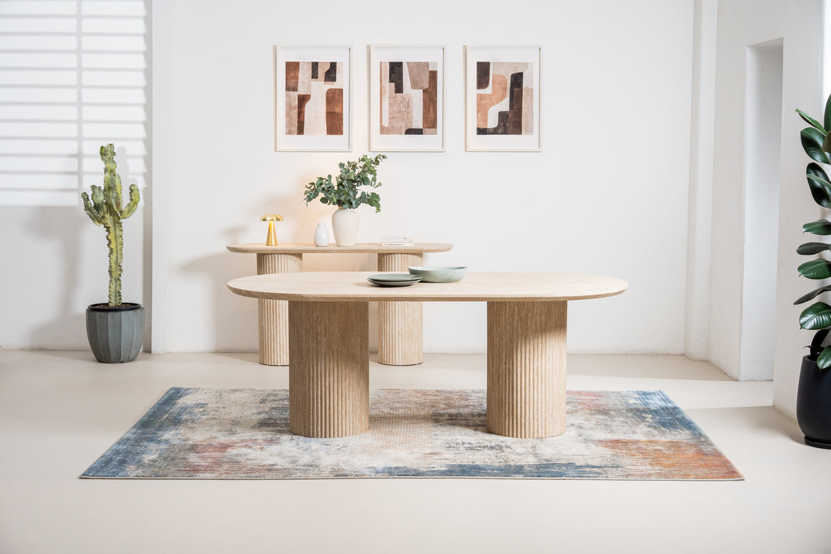 Milos Dining Table Limestone