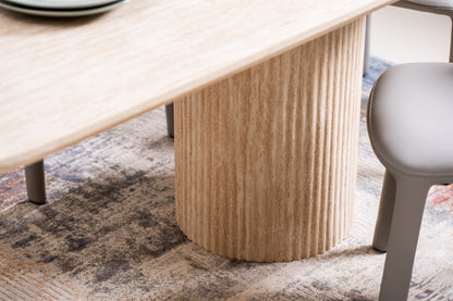 Milos Dining Table Limestone