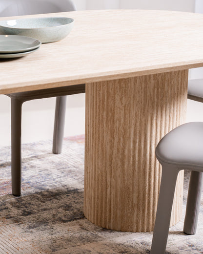 Milos Dining Table Limestone