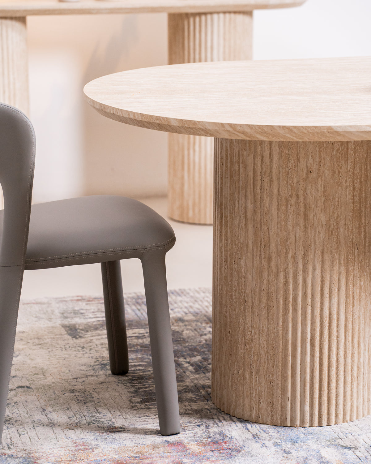 Milos Dining Table Limestone