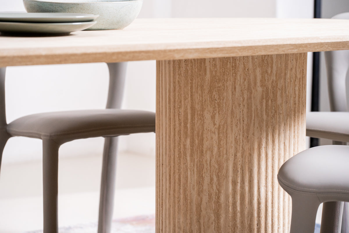 Milos Dining Table Limestone