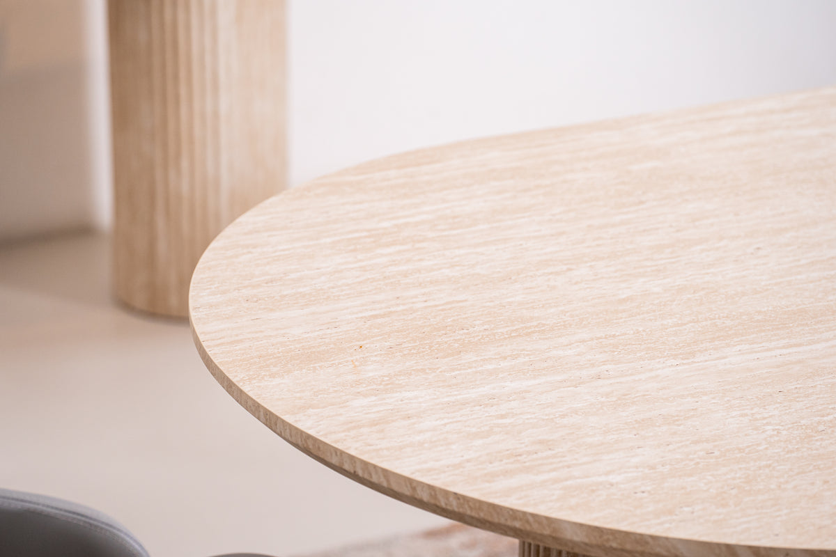 Milos Dining Table Limestone