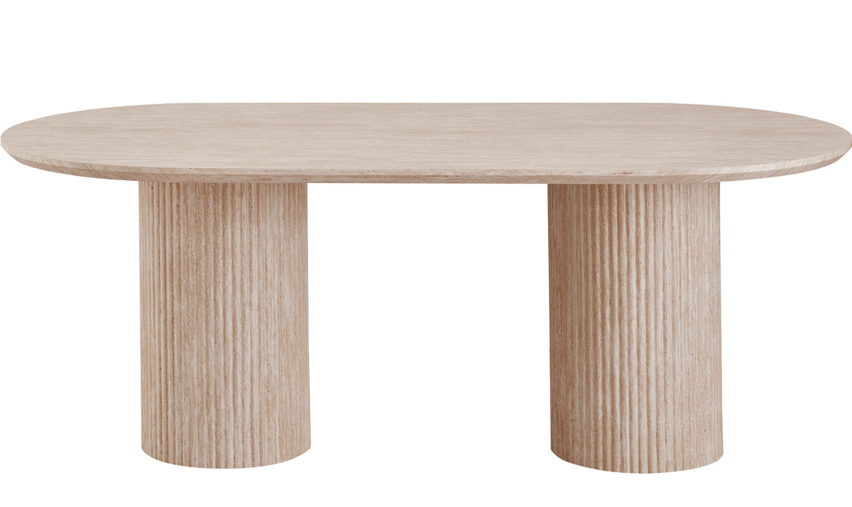 Milos Dining Table Limestone