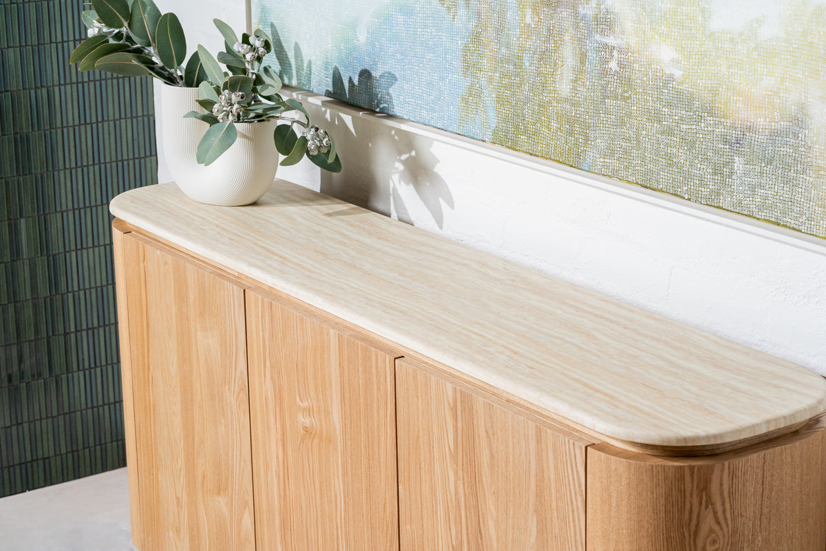 Waverley Buffet White Travertine
