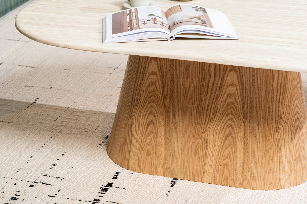 Waverley Coffee Table White Travertine