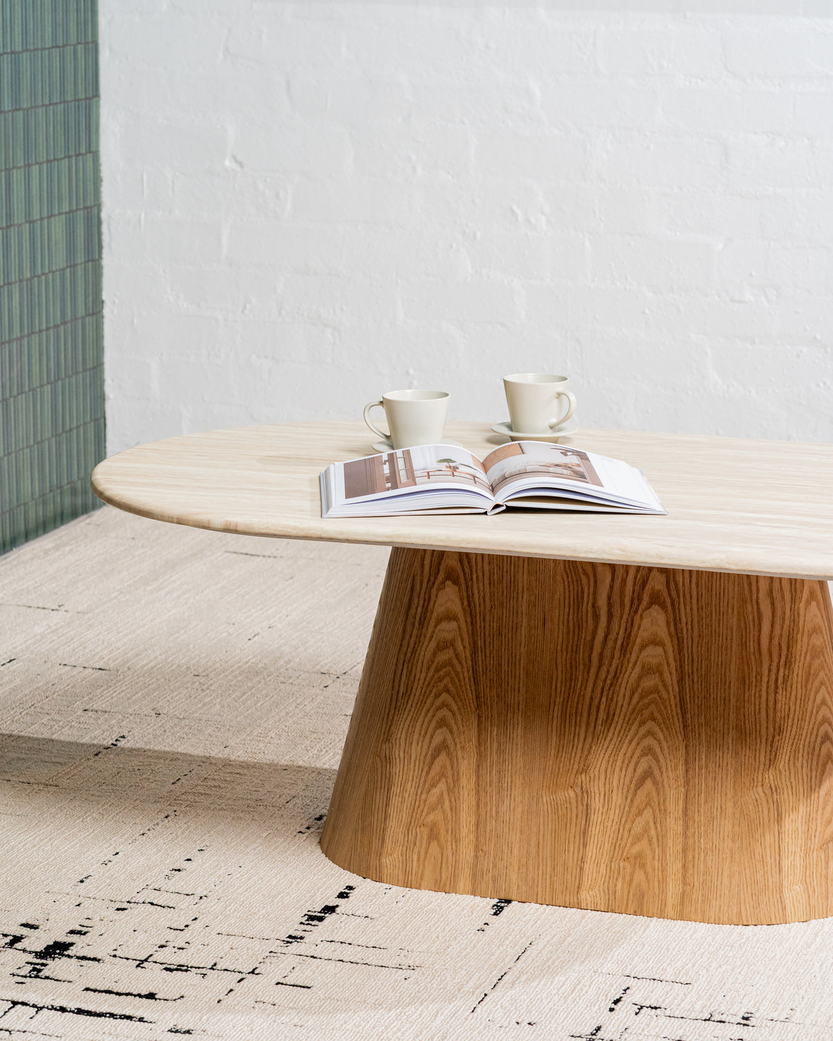 Waverley Coffee Table White Travertine
