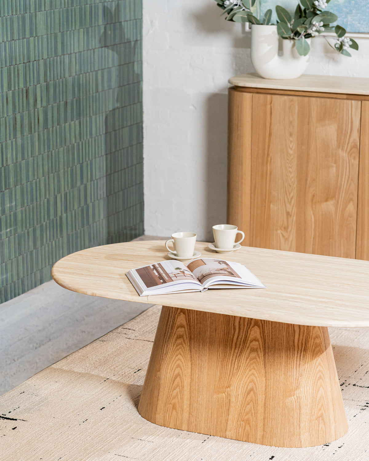 Waverley Coffee Table White Travertine