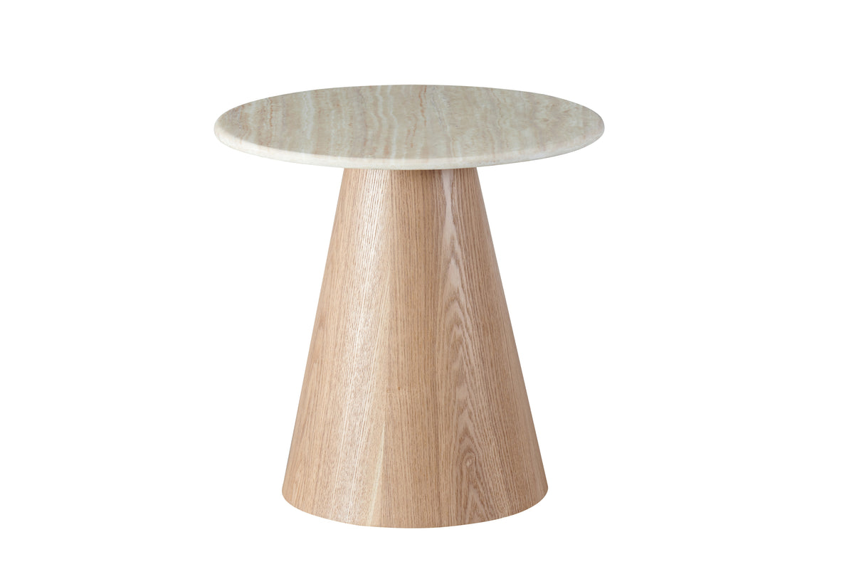Waverley Side Table White Travertine