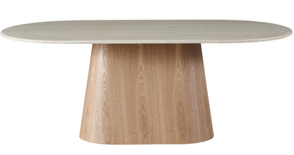 Waverley Dining Table White Travertine