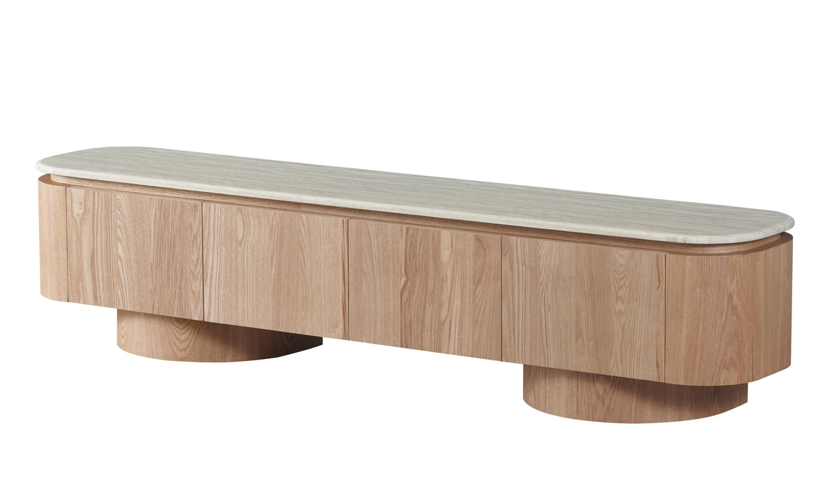 Waverley TV Unit White Travertine