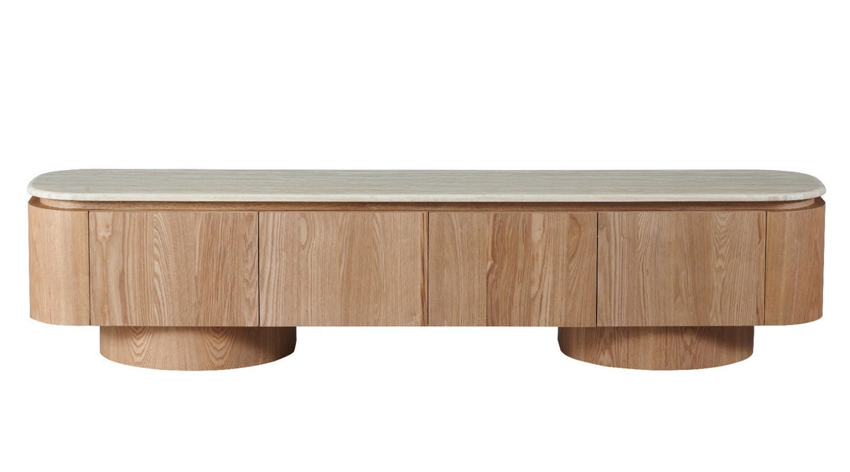 Waverley TV Unit White Travertine