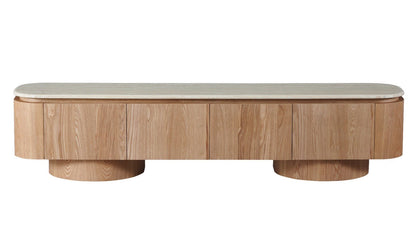 Waverley TV Unit White Travertine