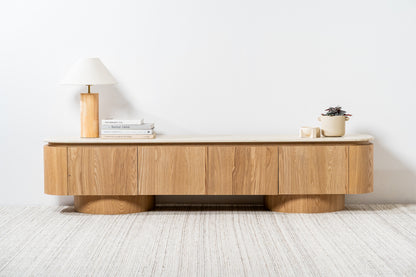 Waverley TV Unit White Travertine