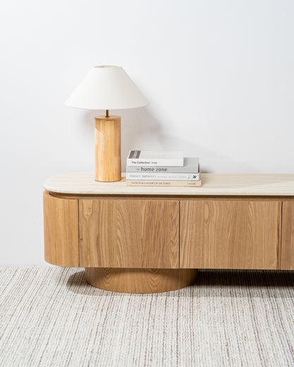 Waverley TV Unit White Travertine